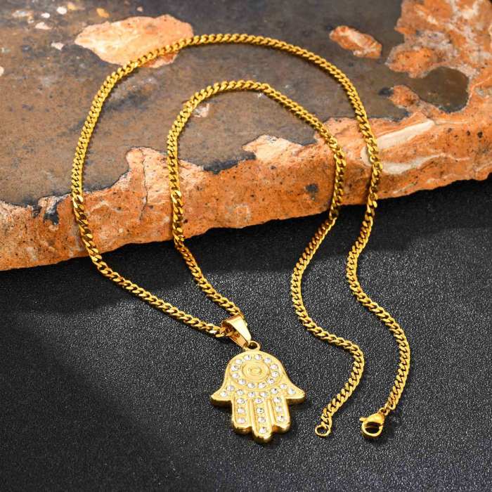 Wholesale Stainless Steel Fatima Hand Pendants