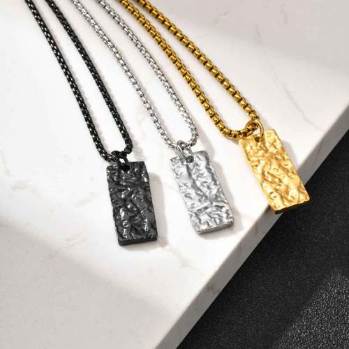 Wholesale Stainless Steel Pleated Textured Pendant