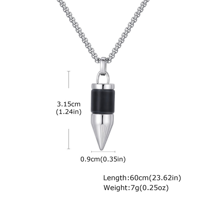 Wholesale Stainless Steel Bullet Pendant