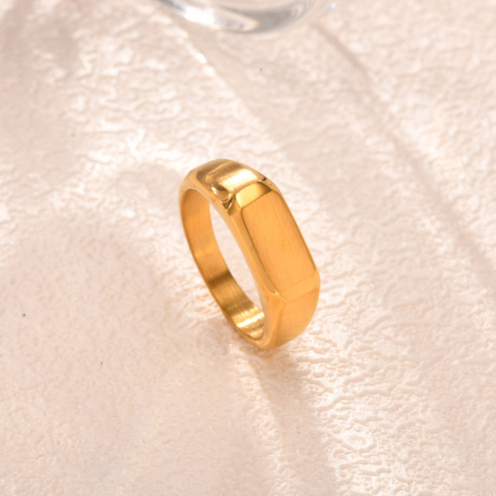 Wholesale Stainless Steel Mens Golden Rings