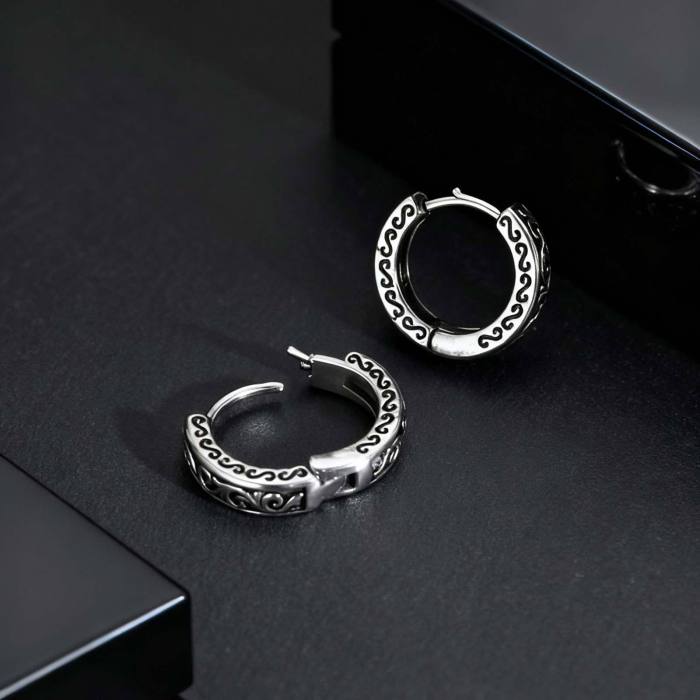 Wholesale Mens Stainless Steel Hoop Earring