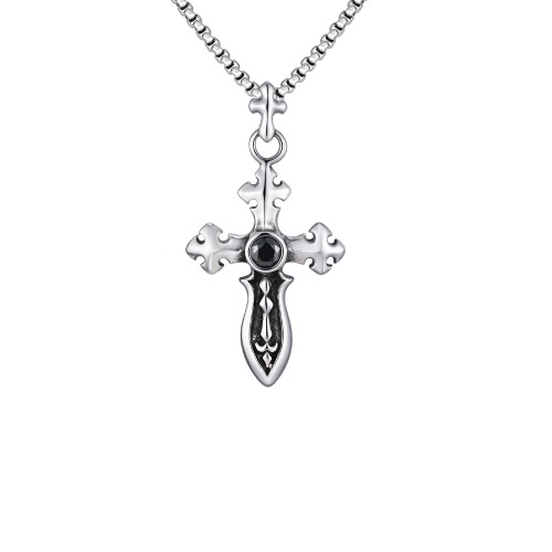 Wholesale Stainless Steel Cross Sword Necklace