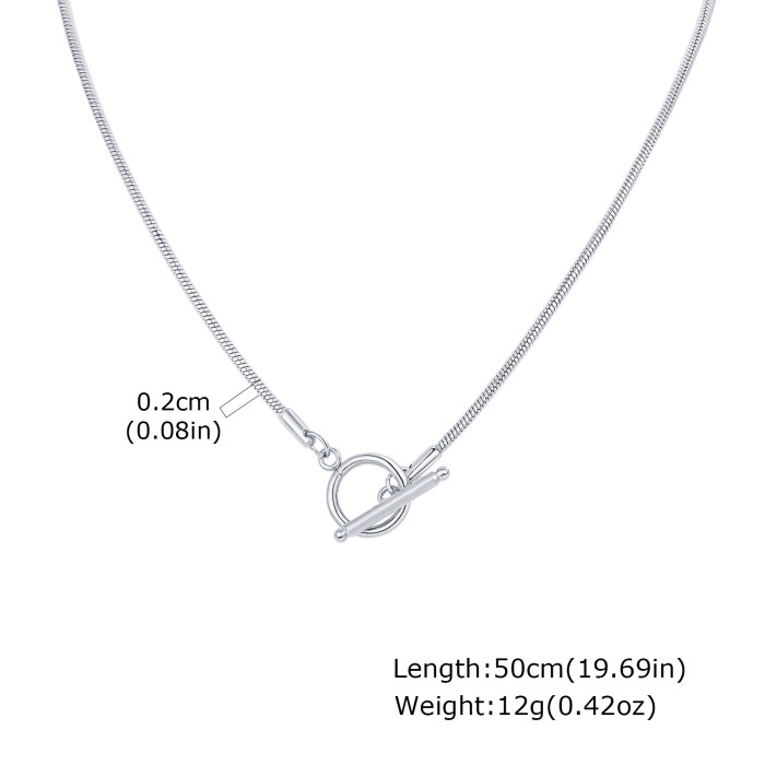 Wholesale Stainless Steel OT Buckle Chain Necklace