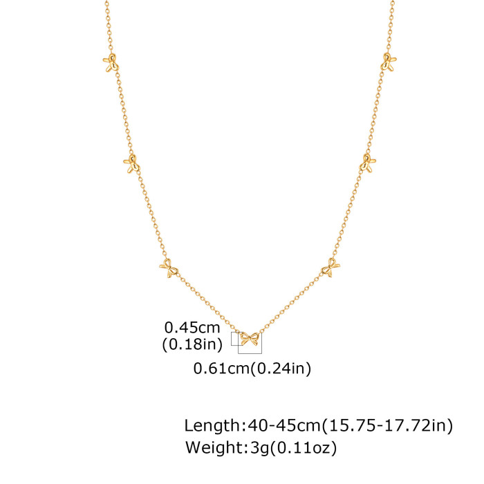 Wholesale Stainless Steel Ribbon Gold Necklace
