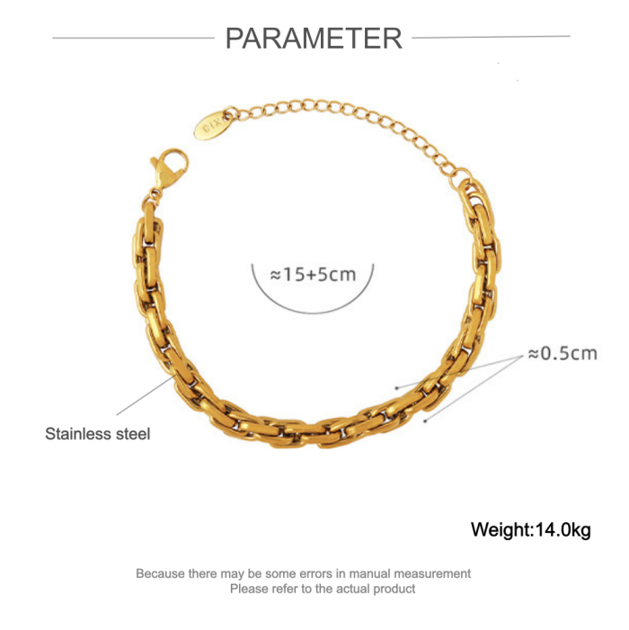 Wholesale Stainless Steel Chunky Chain Women Bracelet