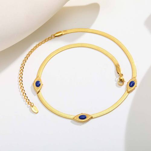 Wholesale Stainless Steel Blue Devil's Eye Necklace