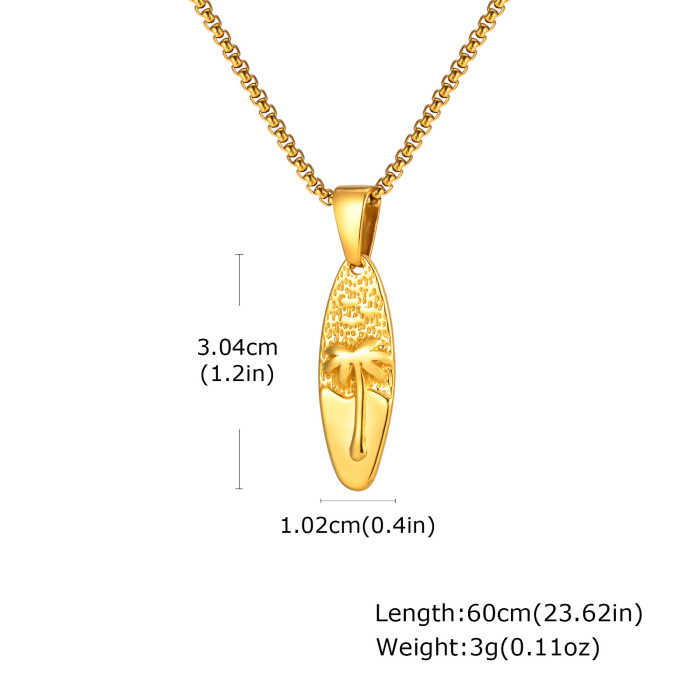 Wholesale Stainless Steel Coconut Tree Necklace