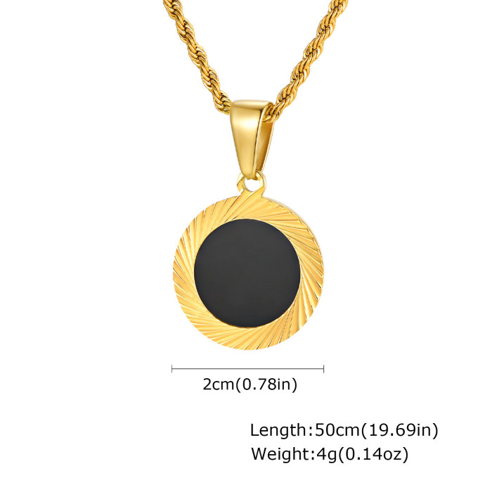 Wholesale Stainless Steel Black Acrylic Pendant