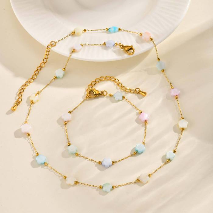 Wholesale Stainless Steel Colorful Bracelet Necklace
