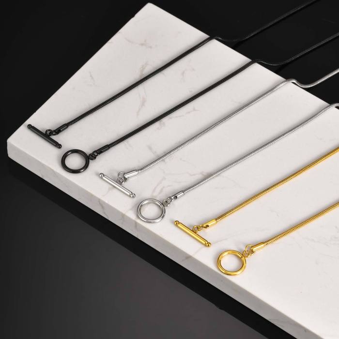 Wholesale Stainless Steel OT Buckle Chain Necklace