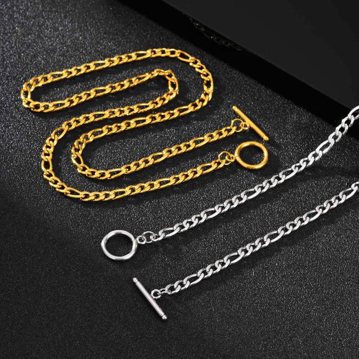 Wholesale Stainless Steel NK Chain OT Clasp Necklace