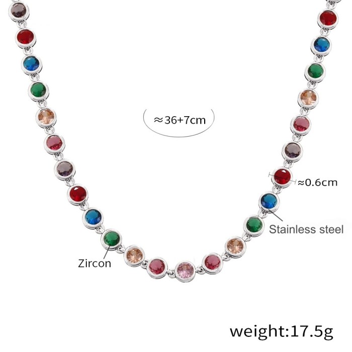 Wholesale 3A Zirconia PVD Plated Stainless Steel Jewelry Set
