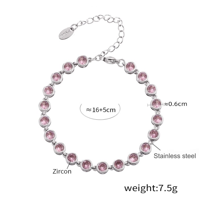 Wholesale 3A Zirconia PVD Plated Stainless Steel Jewelry Set