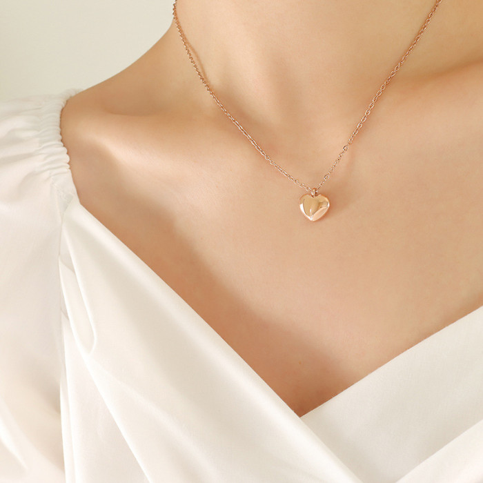 Wholesale Stainless Steel 18k Heart Necklace
