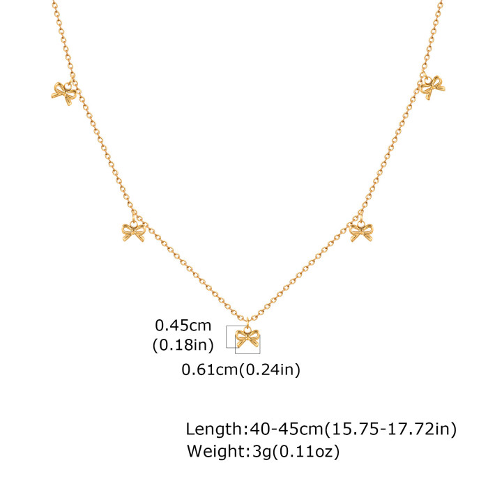 Wholesale Stainless Steel Ribbon Gold Necklace