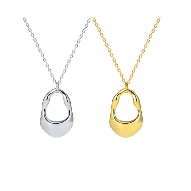 Wholesale Irregular Copper Pendant Steel Necklace