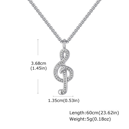 Wholesale Stainless Steel Music Note Pendant