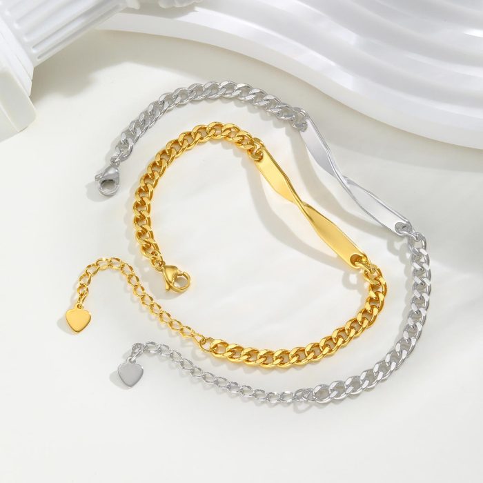 Wholesale Stainless steel Möbius Couple Bracelet