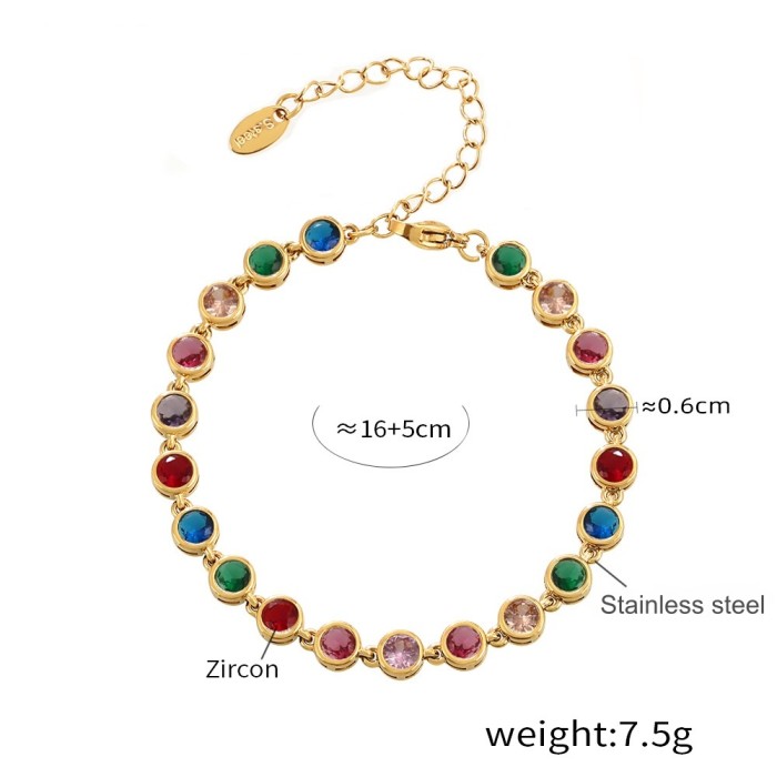 Wholesale 3A Zirconia PVD Plated Stainless Steel Jewelry Set