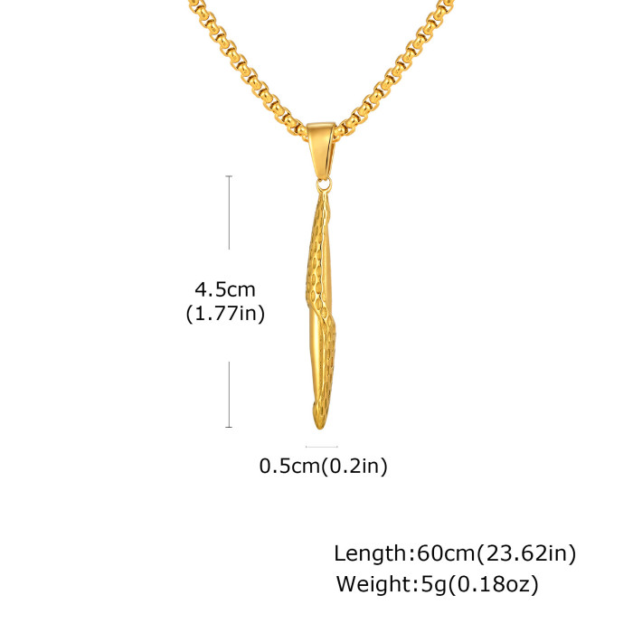 Wholesale Stainless Steel Hammered Long Pendant