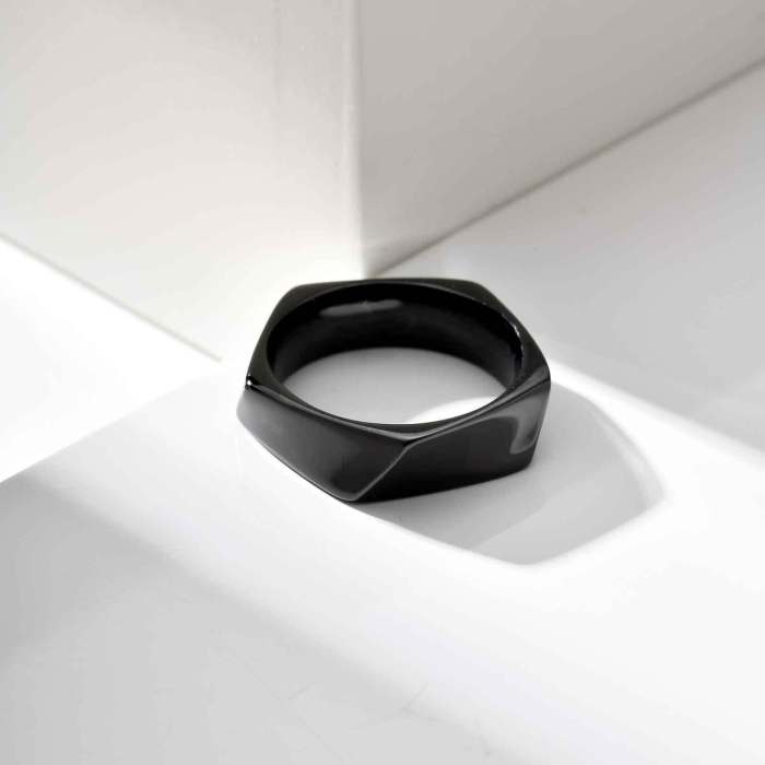 Wholesale Stainless Steel Pentagonal Ring