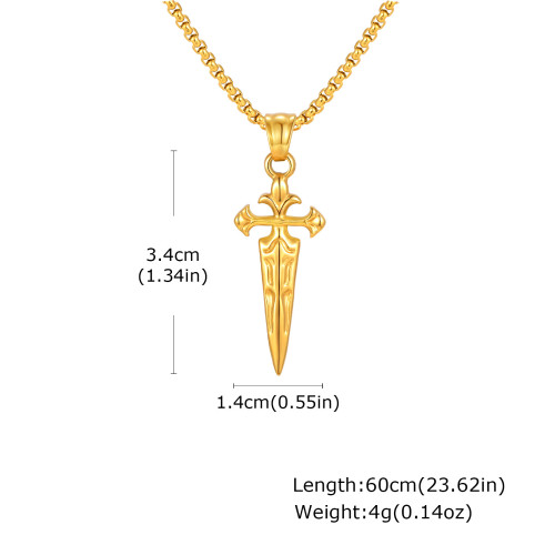 Wholesale Stainless Steel Sword Cross Pendant