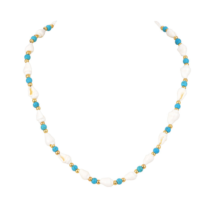 Wholesale Stainless Steel Bead Snail Necklace