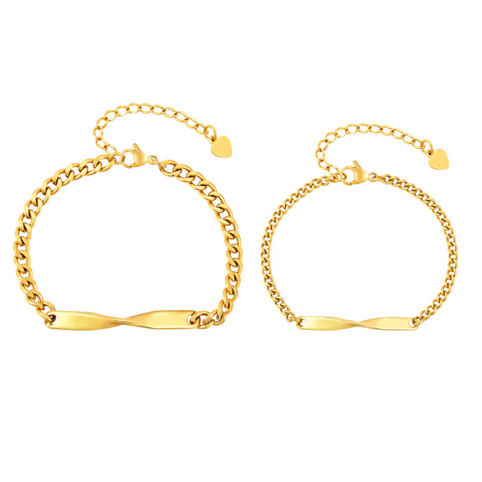 Wholesale Stainless steel Möbius Couple Bracelet