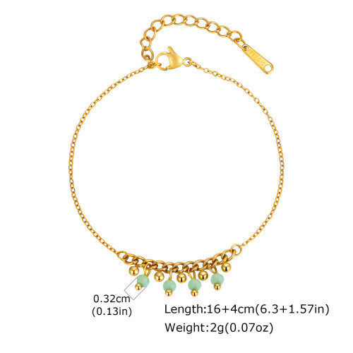 Wholesale Stainless Steel Tassel Beaded Bracelet