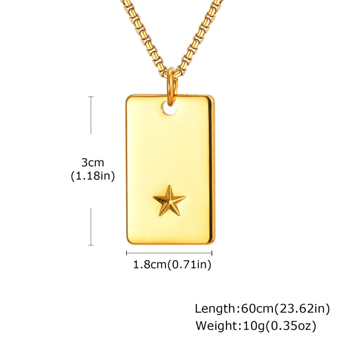 Wholesale Stainless Steel Pentagram Dog Tag