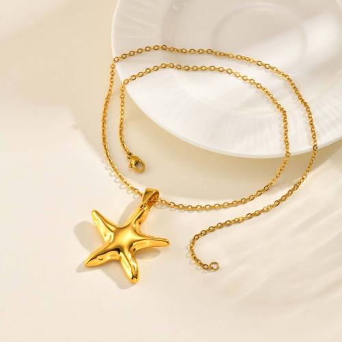 Wholesale Stainless Steel Starfish Pendant Necklace