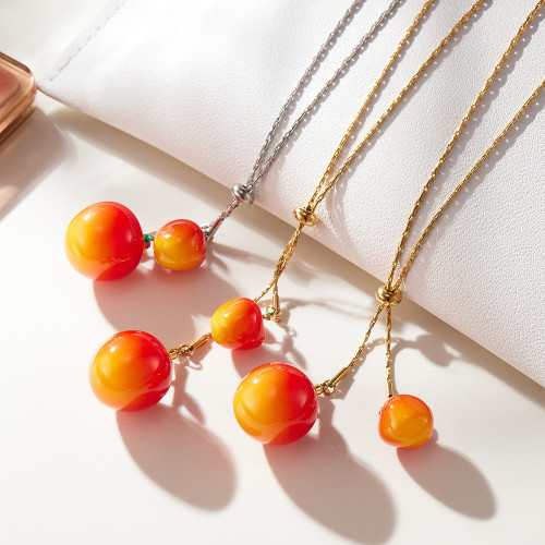 Wholesale Cherry and Zirconia Sweater Chain