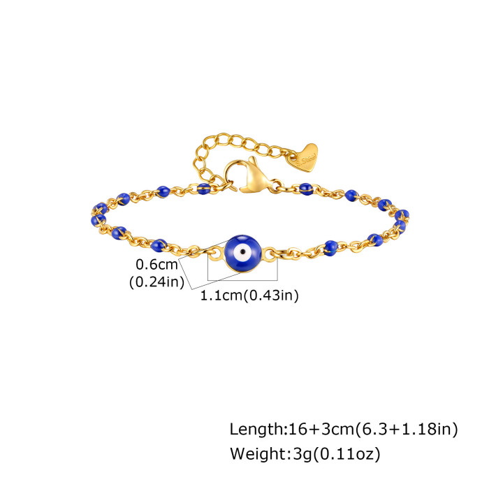 Wholesale Stainless Steel Devil's Eye Anklet