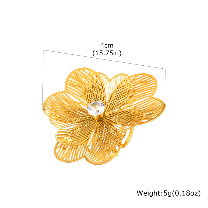 Wholesale Stainless Steel Flower Ring