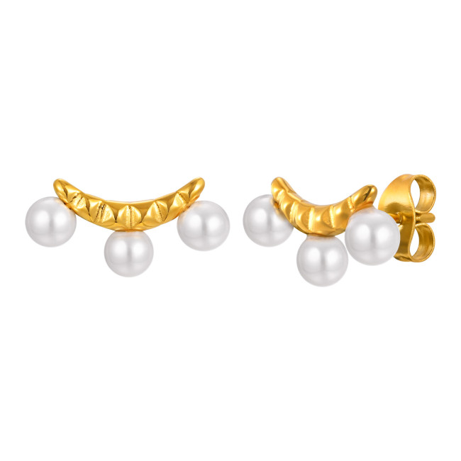 Wholesale Stainless Steel Pearl Earrings