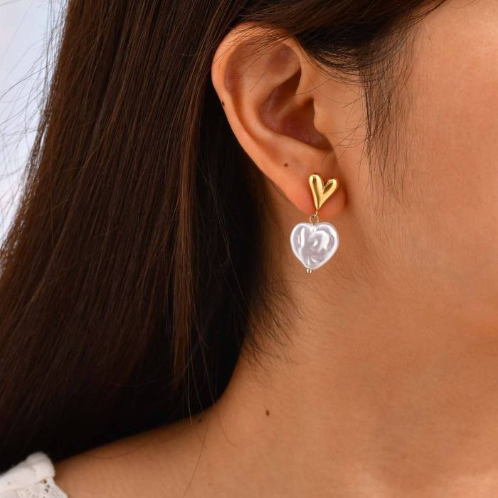 Wholesale Stainless Steel Pearl Earrings