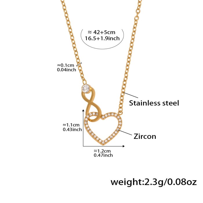 Wholesale Stainless Steel Infinity Love Bracelet Necklace