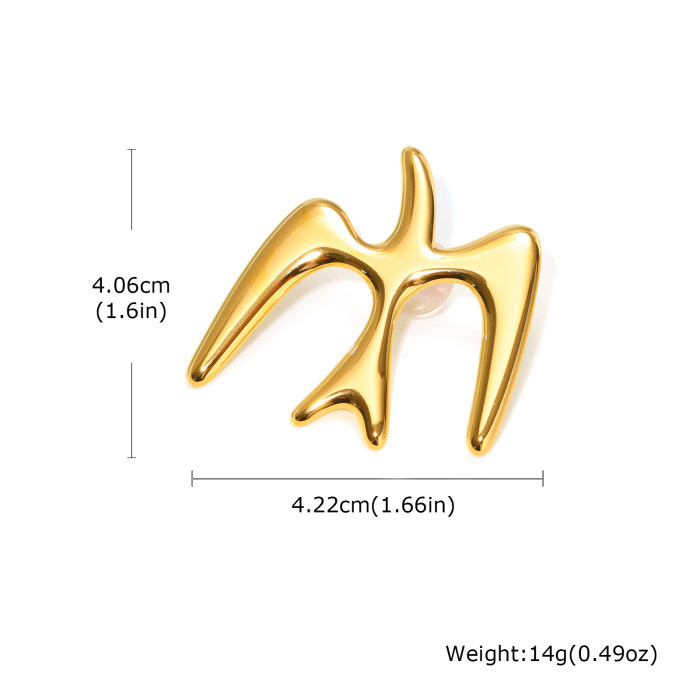 Wholesale Stainless Steel Swallow Brooch