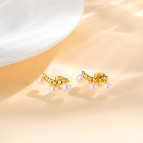 Wholesale Stainless Steel Pearl Earrings