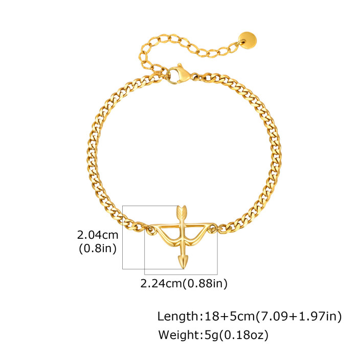 Wholesale Stainless Steel Bow and Arrow Bracelet