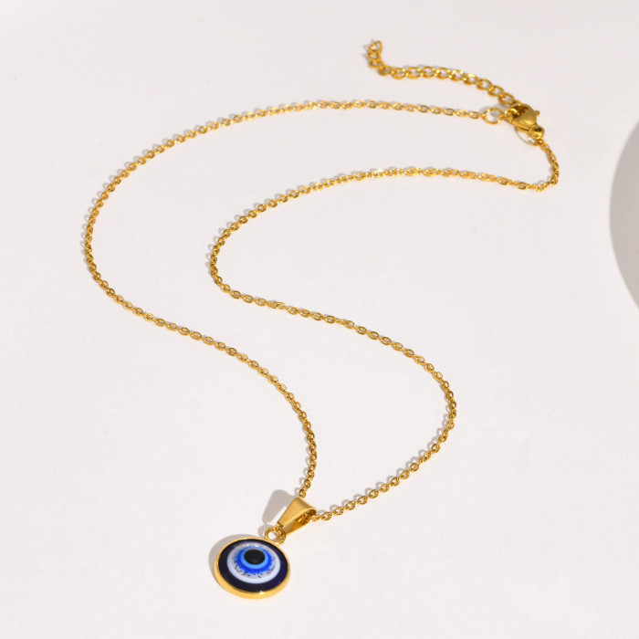 Wholesale Stainless Steel Devil's Eye Pendant Necklace