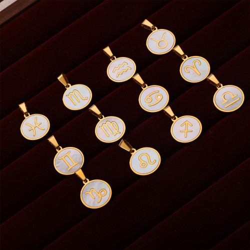 Wholesale Stainless Steel Seashell Constellation Pendant