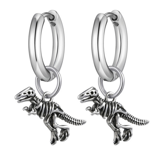 Wholesale Stainless Steel Dinosaur Skeleton Earrings