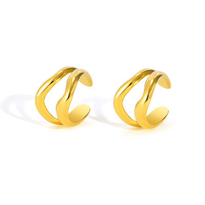 Wholesale Stainless Steel Wave Ear Clips