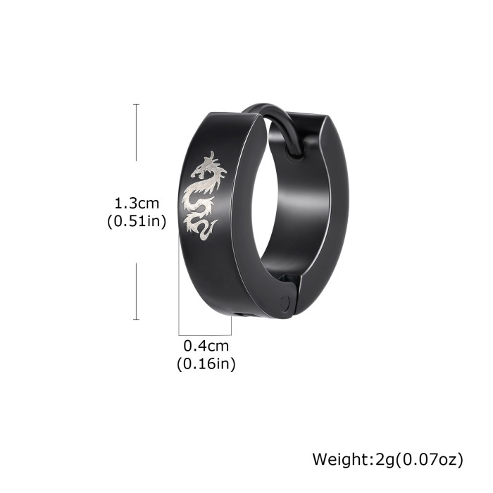 Wholesale Stainless Steel Dragon Earring
