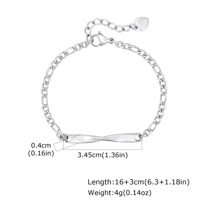 Wholesale Stainless steel Möbius Couple Bracelet