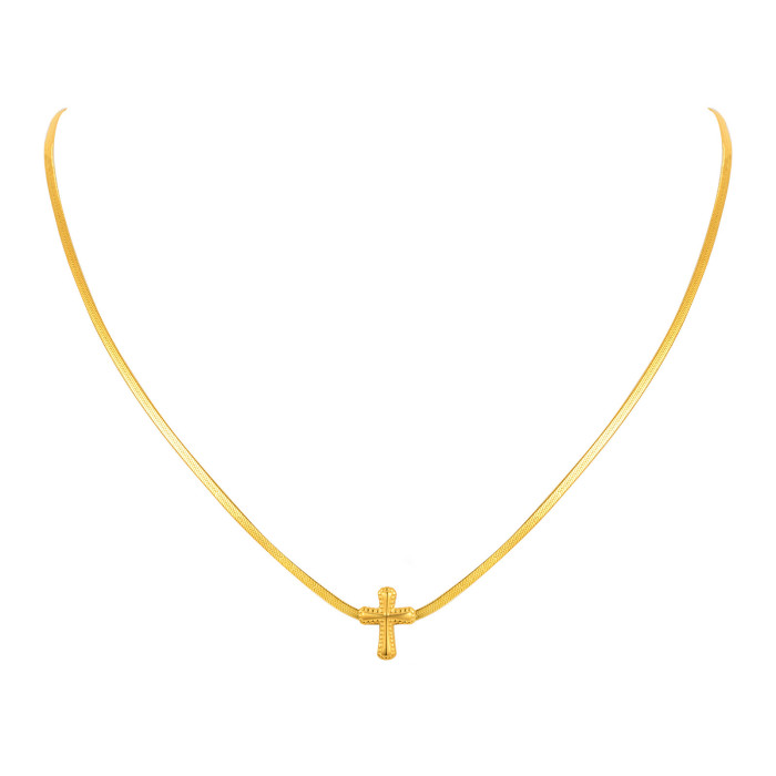 Wholesale Stainless Steel Gold Cross Necklace