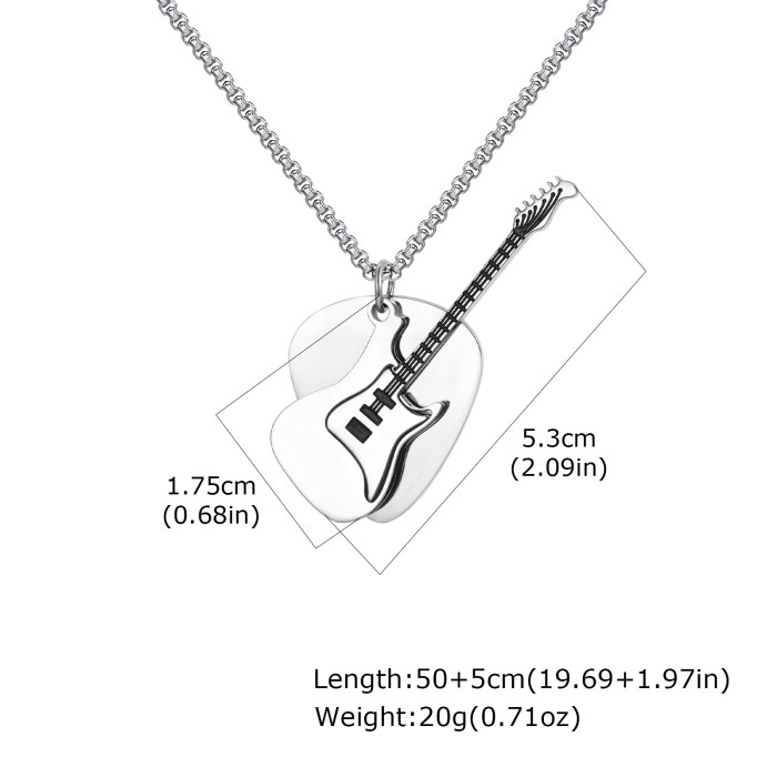 Wholesale Stainless Steel Guitar Pick Pendant