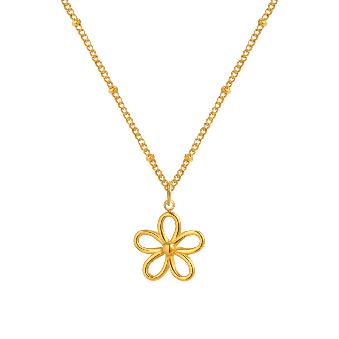 Wholesale Stainless Steel Elegant Flower Jewelry Set