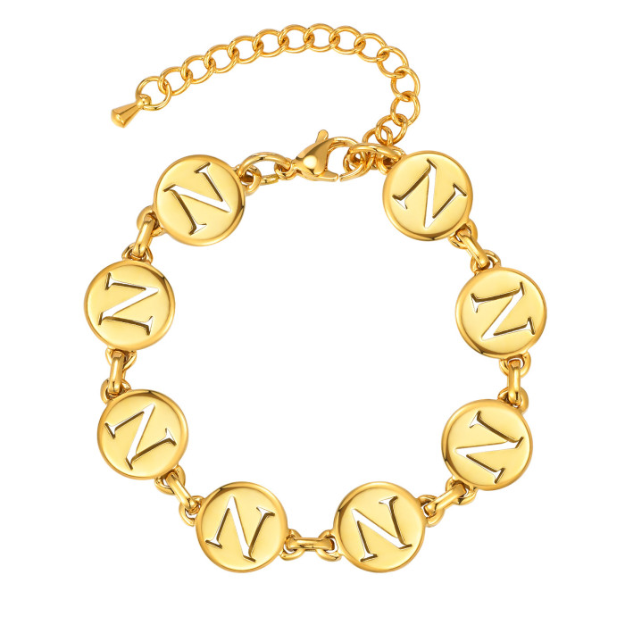 Wholesale Stainless Steel Initial Bracelets